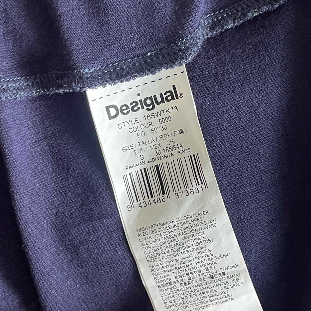 Desigual Women's Bobbie Short Sleeve T-Shirt Poncho Style - Picture 11 of 14